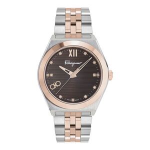 Ferragamo Vega New Diamond Watch Two Tone Mens